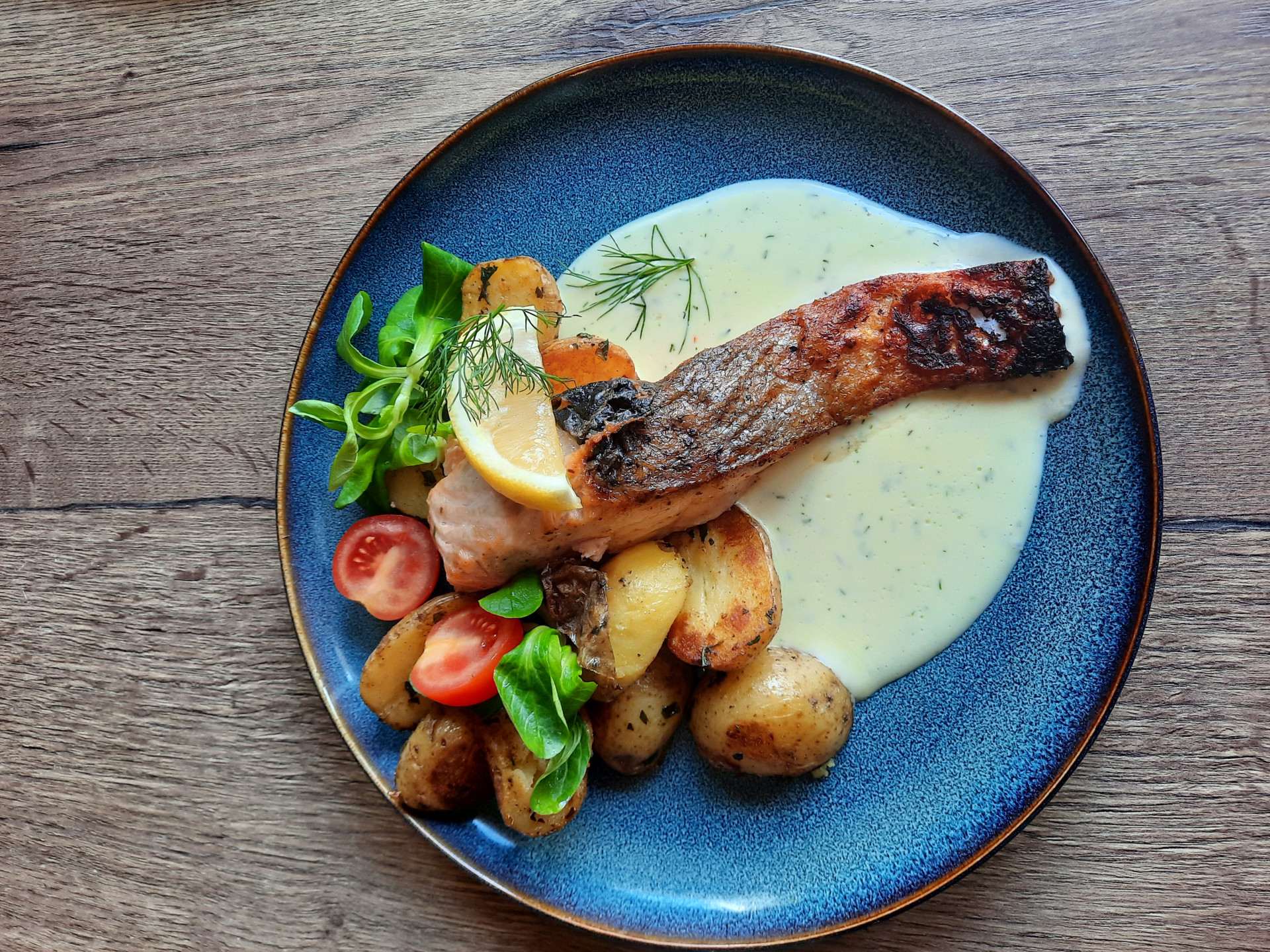 TOP menu - Filet z lososa, holandská omáčka, grenaille